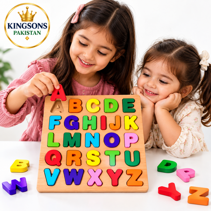 Wooden ABC Alphabet Puzzle Board for Kids – Montessori Learning Toy