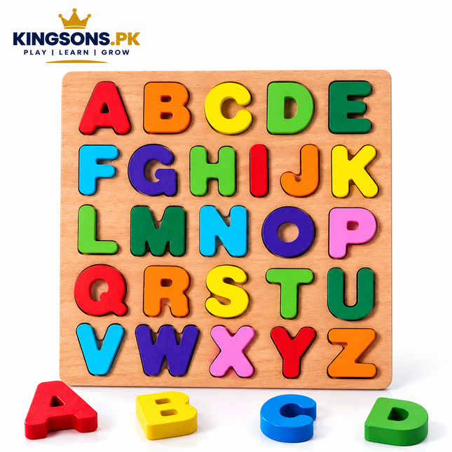 Wooden ABC Alphabet Puzzle Board for Kids – Montessori Learning Toy