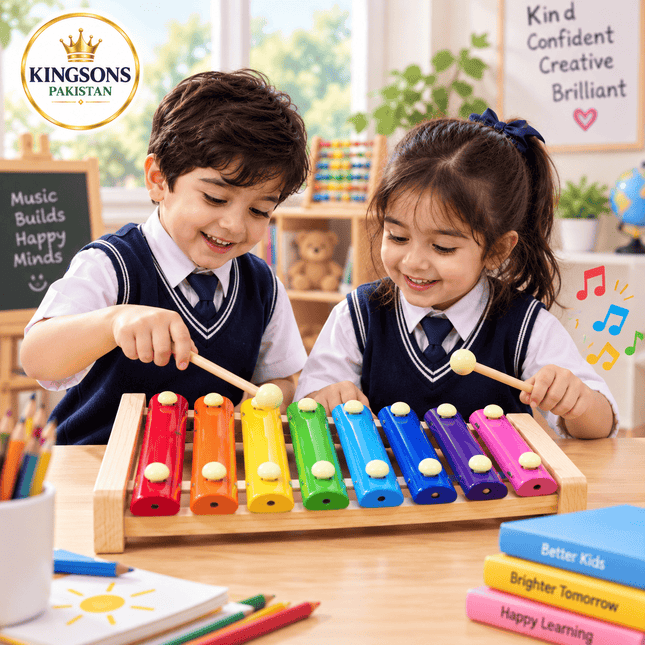 Wooden Rainbow Xylophone Musical Toy